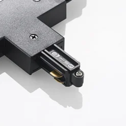 Conector en T Lindby Linaro, negro, sistema de riel monofásico