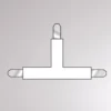 Conector en T para riel bifásico Volare, blanco