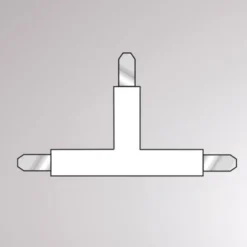 Conector en T para riel bifásico Volare, blanco