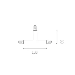 Conector en T para riel bifásico Volare, blanco