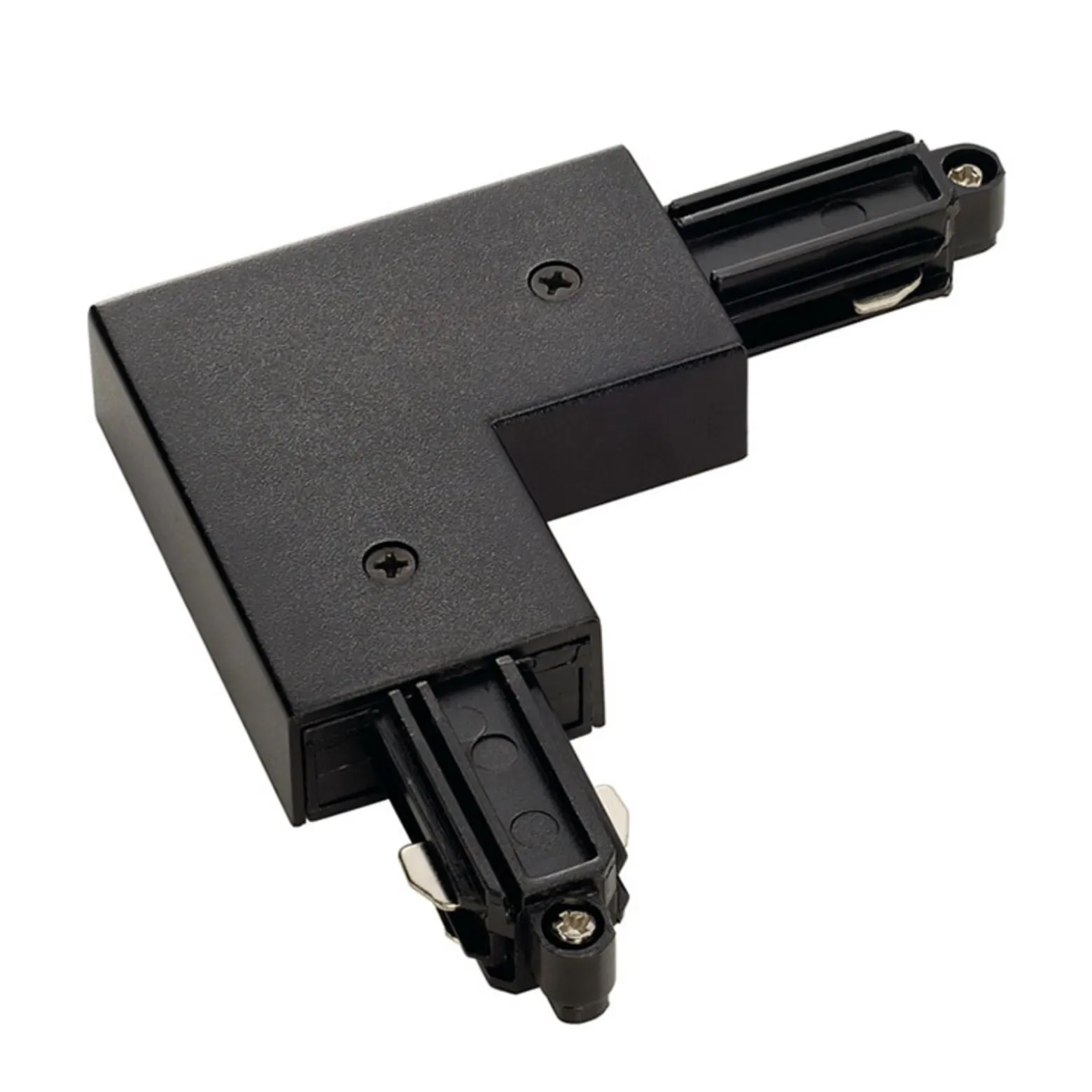 Conector esquinero SLV riel monofásico, negro