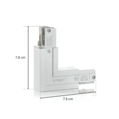 Conector Eutrac L conductor de protección externo, plata