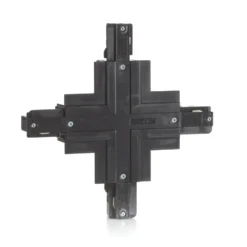 Conector Eutrac X Phase para carril empotrado, negro