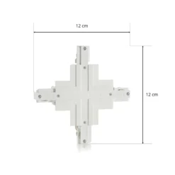 Conector Eutrac X Phase para carril empotrado, blanco