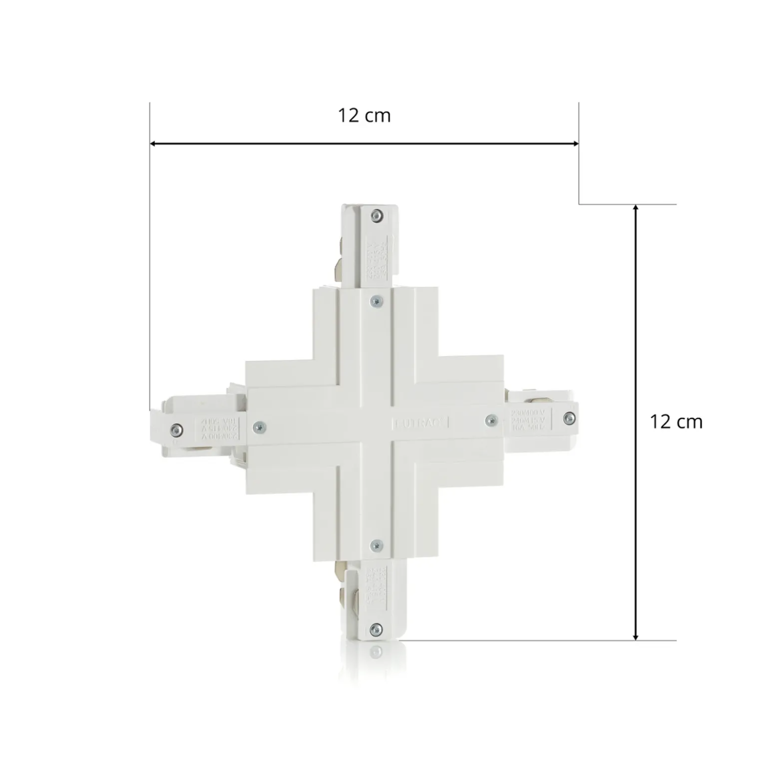 Conector Eutrac X Phase para carril empotrado, blanco