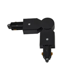 Conector Lindby Linaro, negro, ajustable, 1 fase