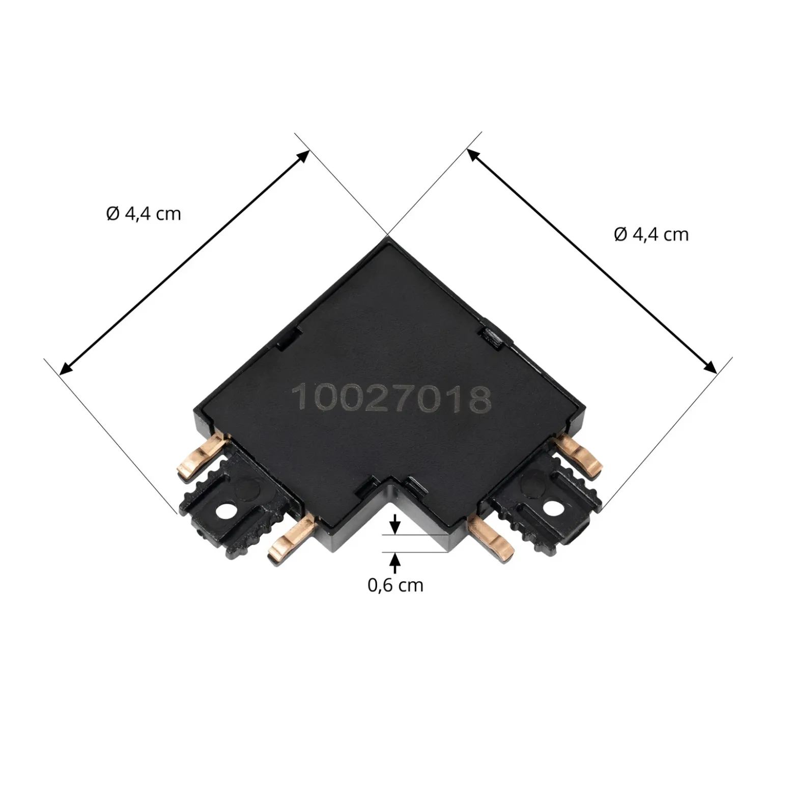 Conector Lindby L Lumaro, 90°, negro, angular