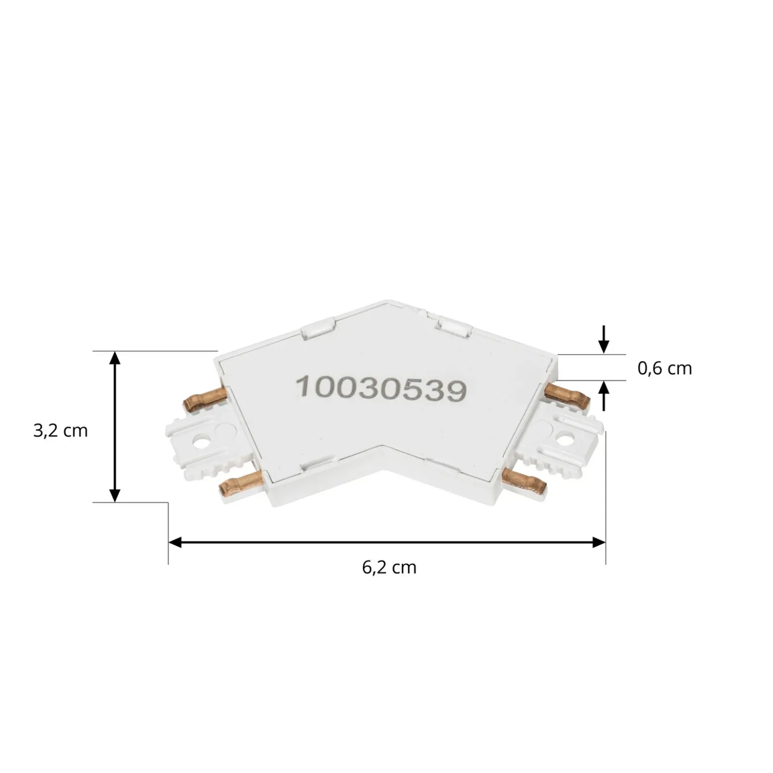 Conector Lindby Lumaro, blanco, 135°, plástico