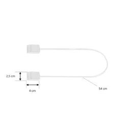 Conector Lindby Lumaro, longitud del cable 54 cm, blanco, PVC