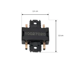 Conector Lindby Lumaro, 180°, negro, plástico