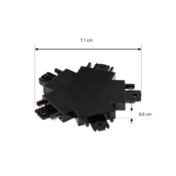 Conector Lindby Lumaro, 5 vías, negro, plástico