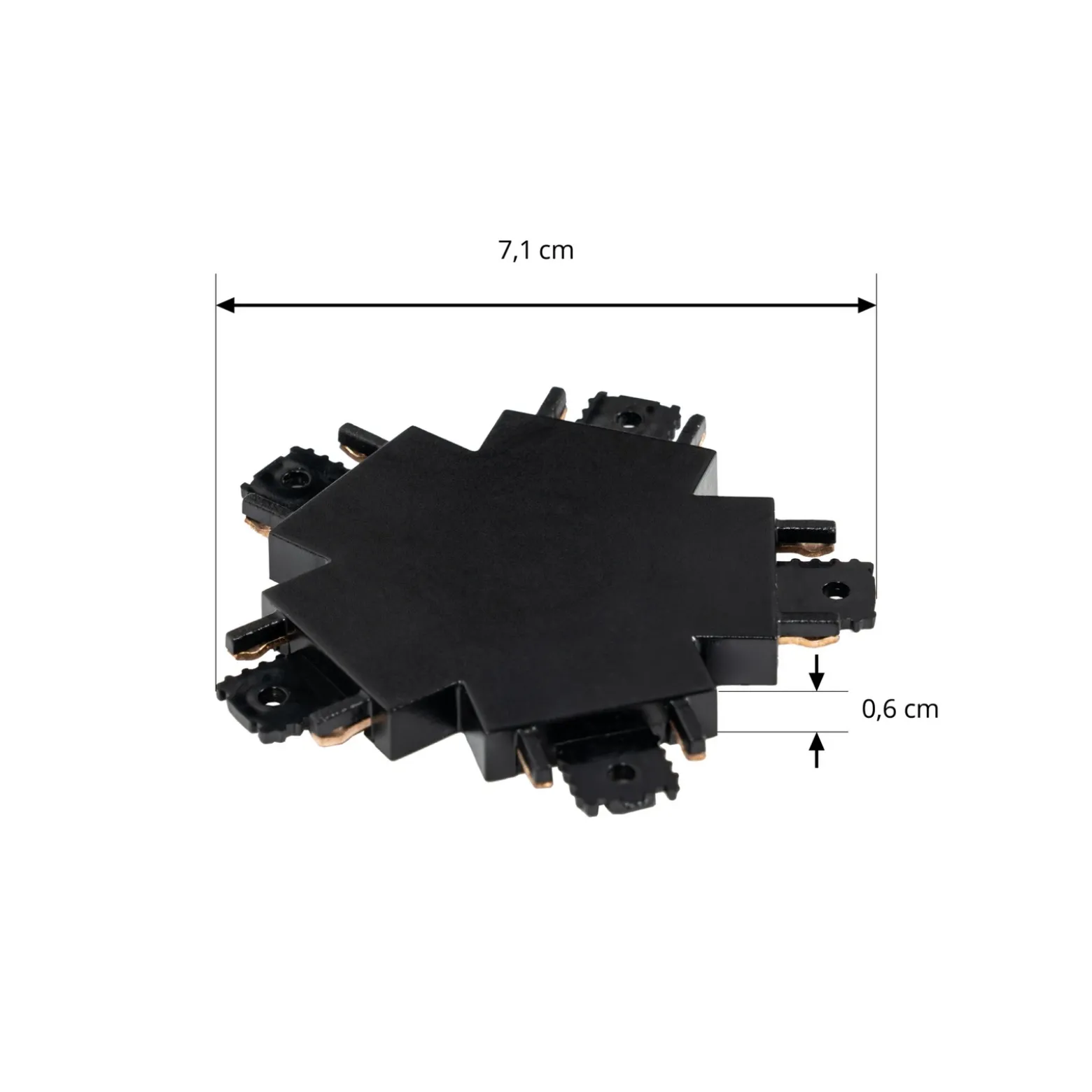 Conector Lindby Lumaro, 5 vías, negro, plástico