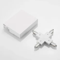 Conector Lindby X Linaro, blanco, sistema de riel monofásico