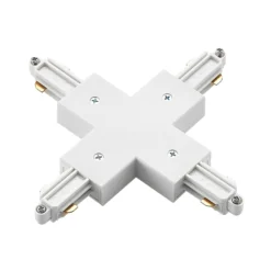 Conector Lindby X Linaro, blanco, sistema de riel monofásico