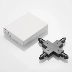 Conector Lindby X Linaro, negro, sistema de riel monofásico