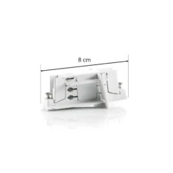Conector longitudinal Ivela riel trifásico LKM, blanco