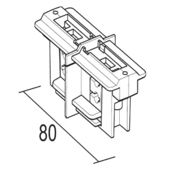 Conector longitudinal Ivela riel trifásico LKM, negro