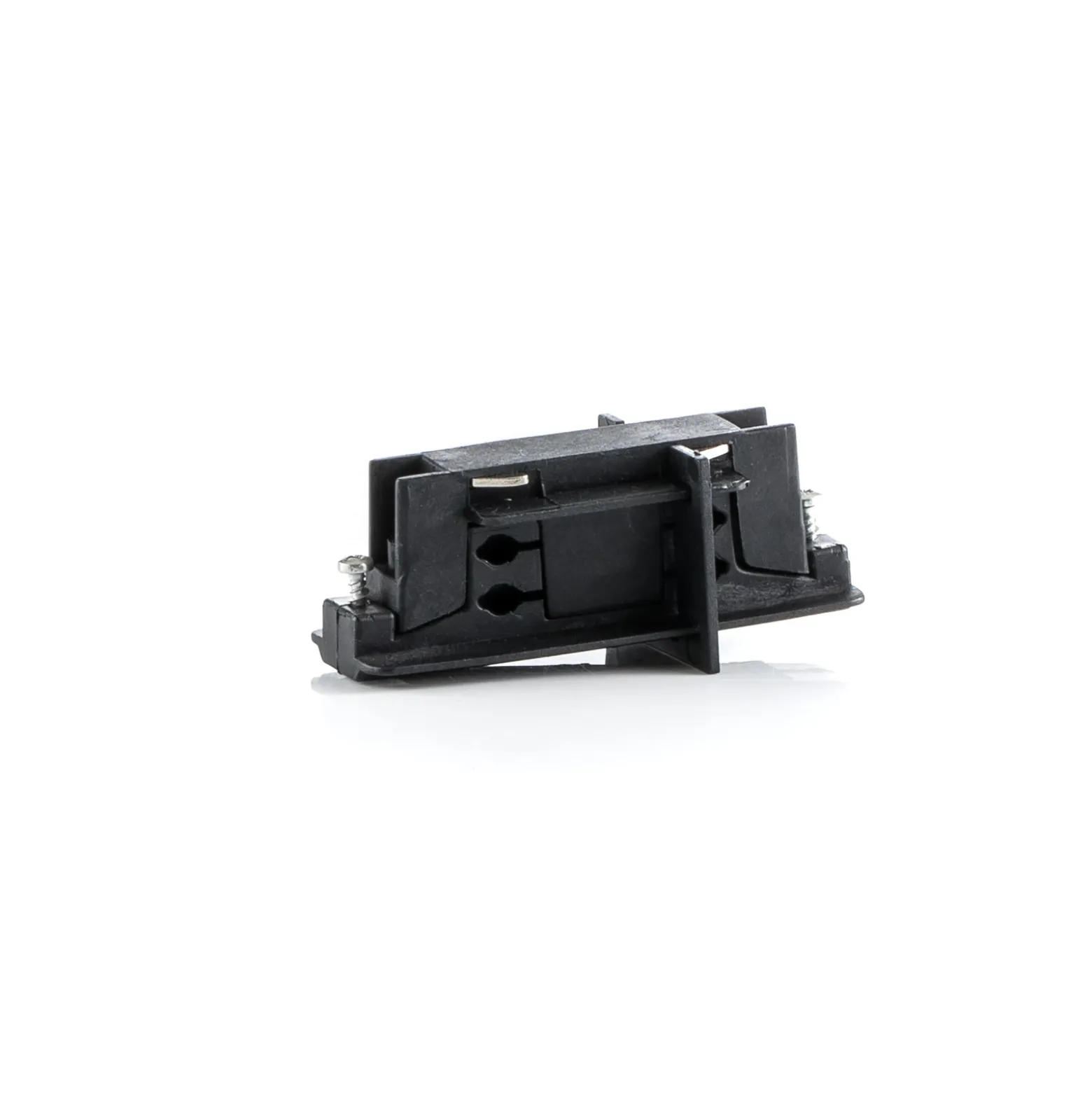 Conector longitudinal Ivela riel trifásico LKM, negro