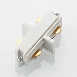 Conector longitudinal Lindby Linaro, blanco, sistema de riel monofásico
