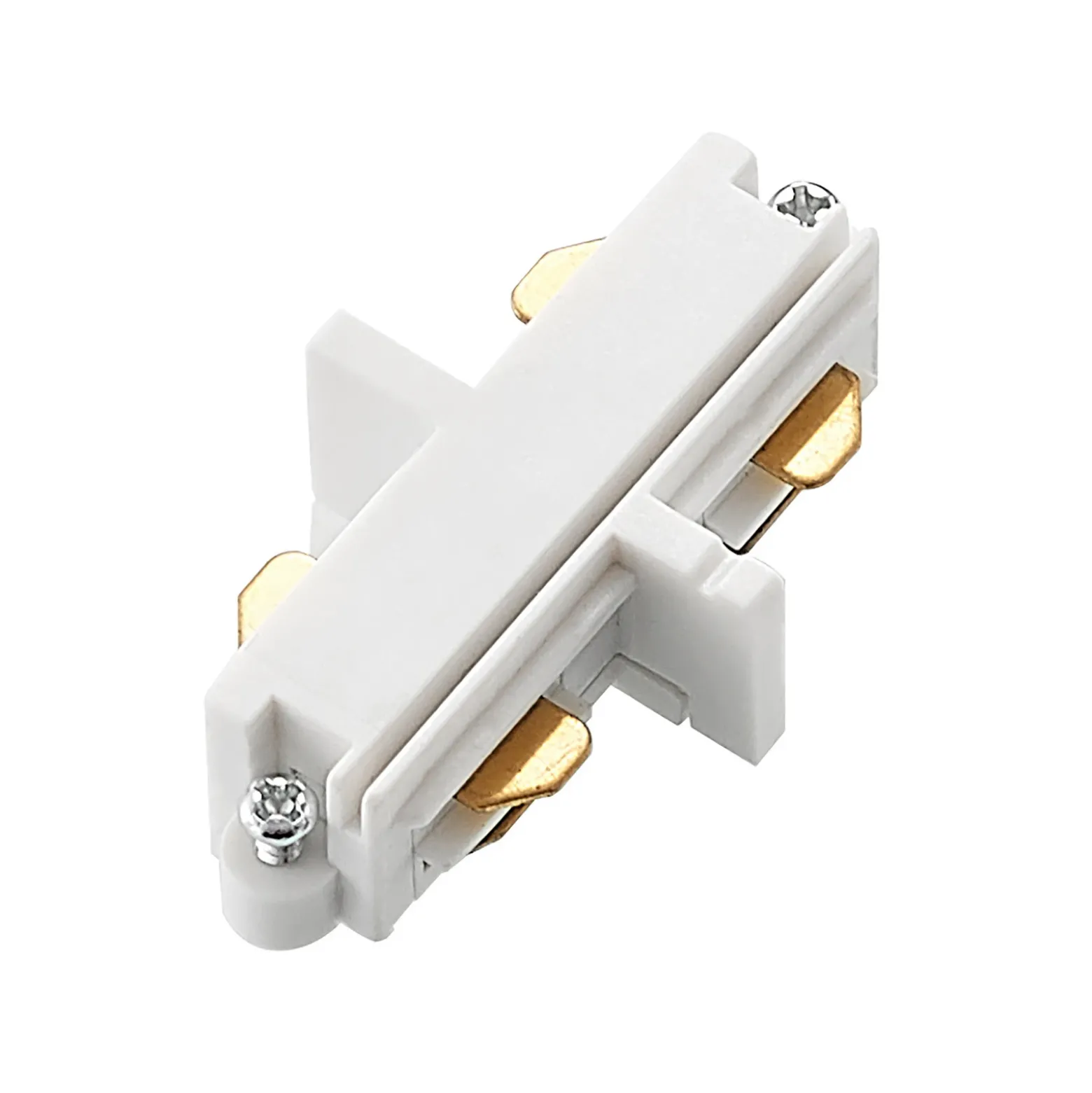 Conector longitudinal Lindby Linaro, blanco, sistema de riel monofásico