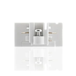 Conector longitudinal Lindby Linaro, blanco, sistema de riel monofásico