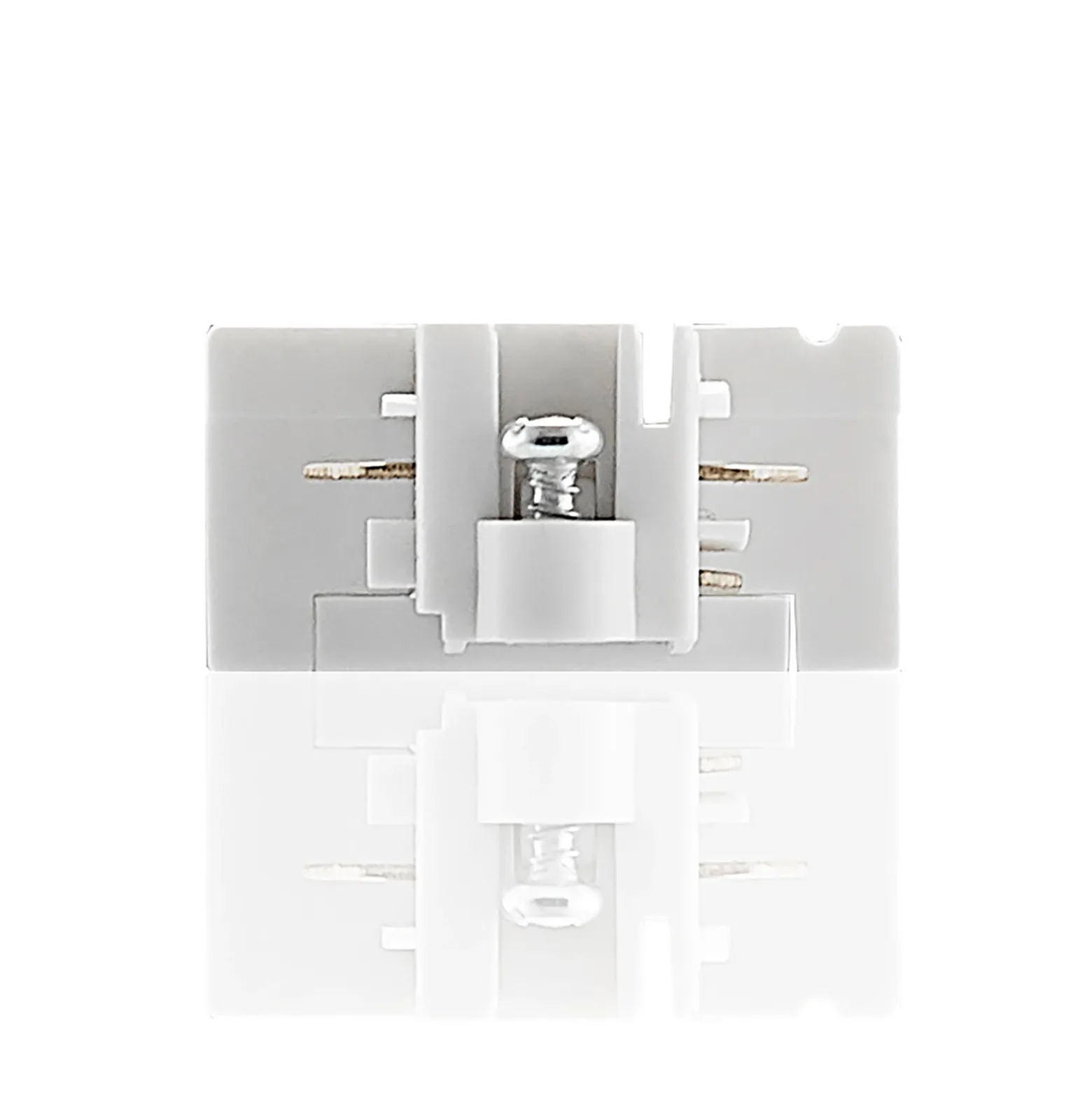 Conector longitudinal Lindby Linaro, blanco, sistema de riel monofásico