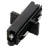 Conector longitudinal SLV riel monofásico, negro