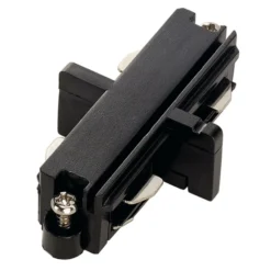 Conector longitudinal SLV riel monofásico, negro