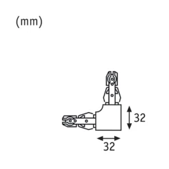 Conector Paulmann URail L, blanco señal, metal