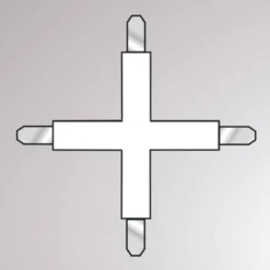 Conector transversal para riel bifásico Volare, blanco