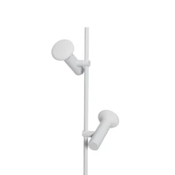 Conjunto de lámpara de pie, gris claro, altura 160 cm, hierro/vidrio, 2 luces