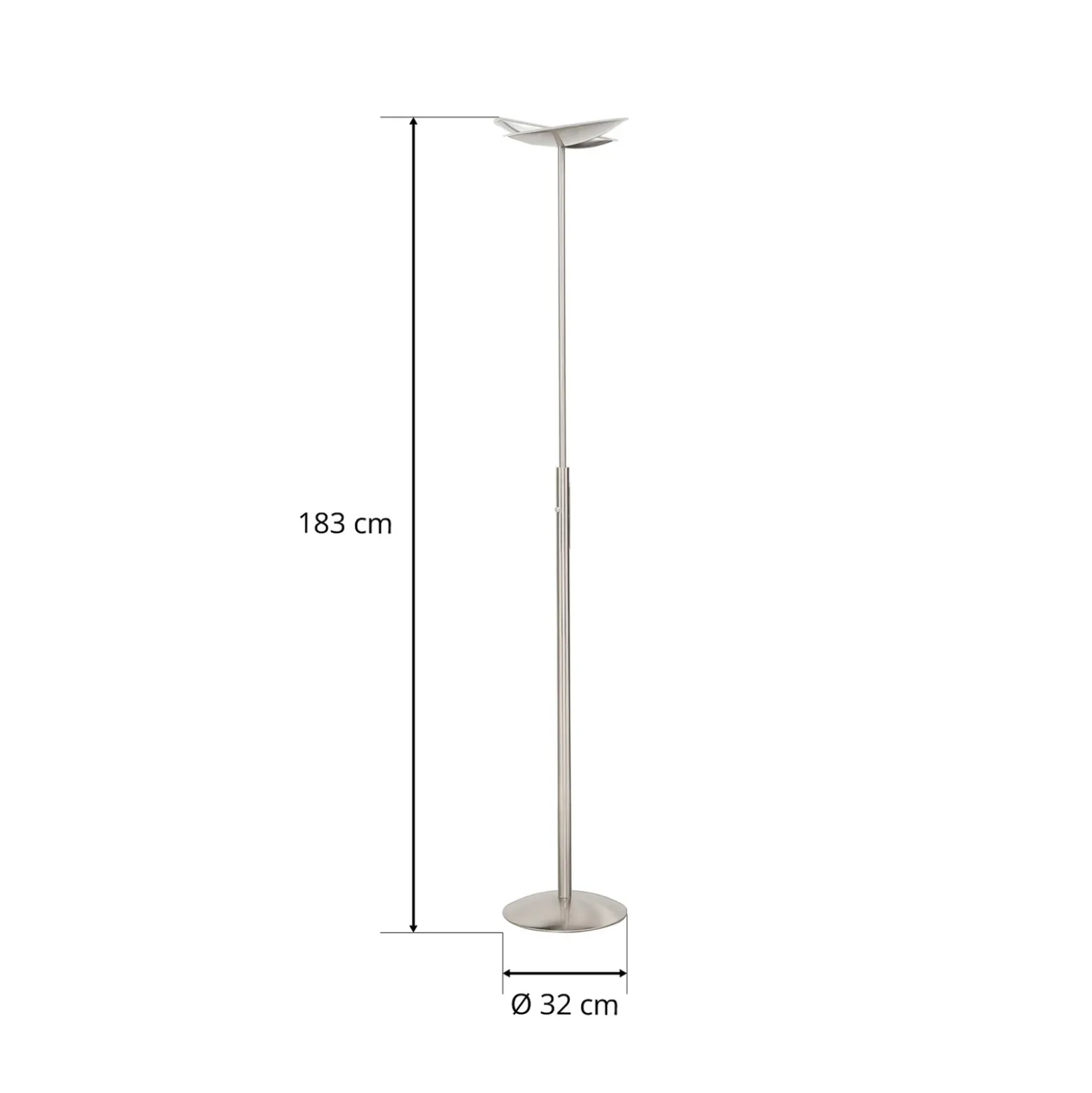 Con pantalla dividida - lámpara de pie LED Sapporo