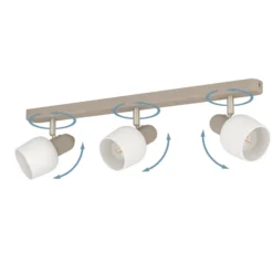 Corato downlight de techo, arena/níquel/opal, 3 luces.