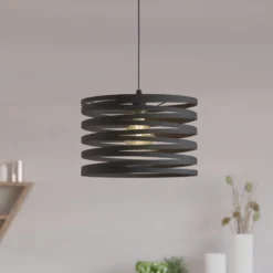 Cremella lámpara colgante, Ø 37 cm, negro, acero