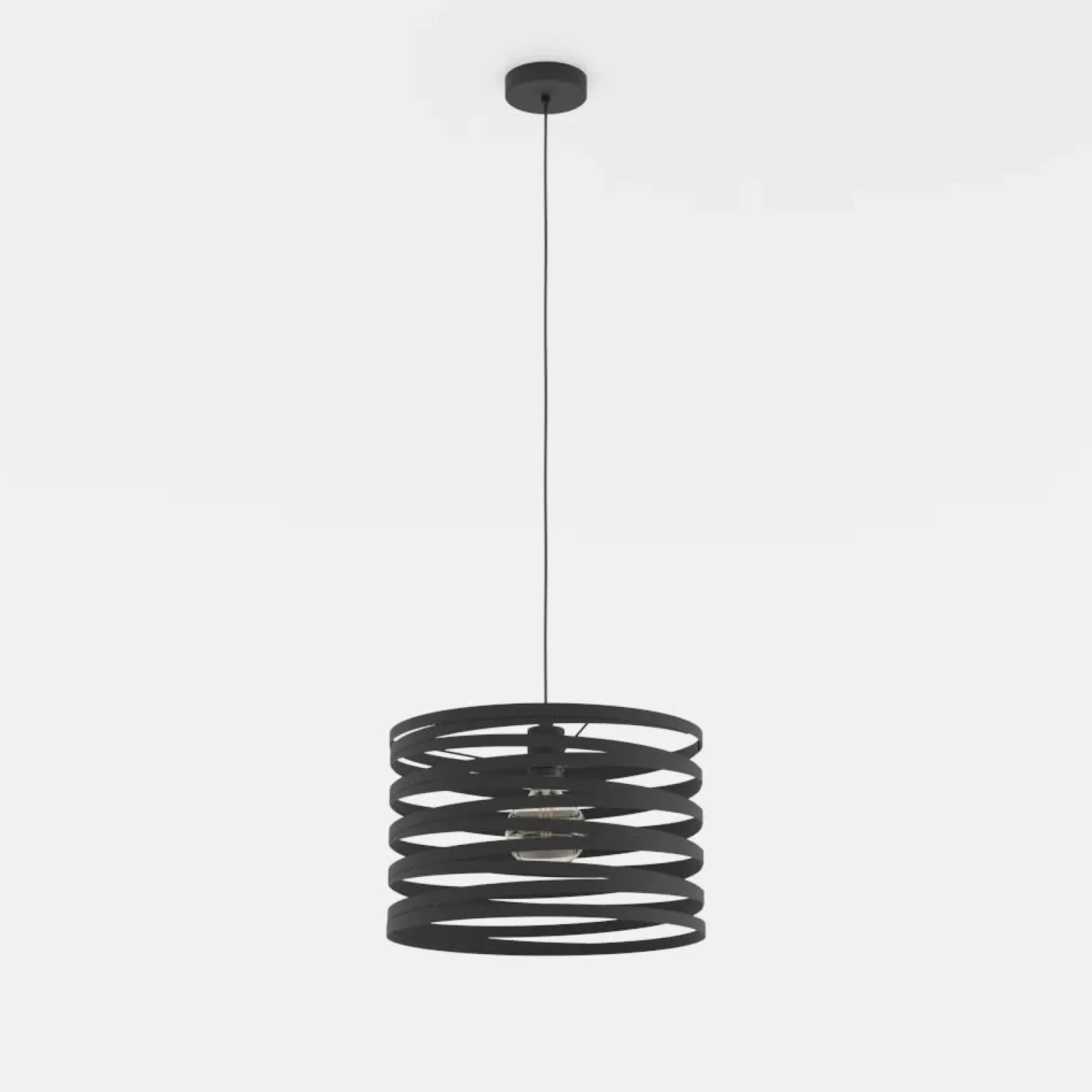 Cremella lámpara colgante, Ø 37 cm, negro, acero