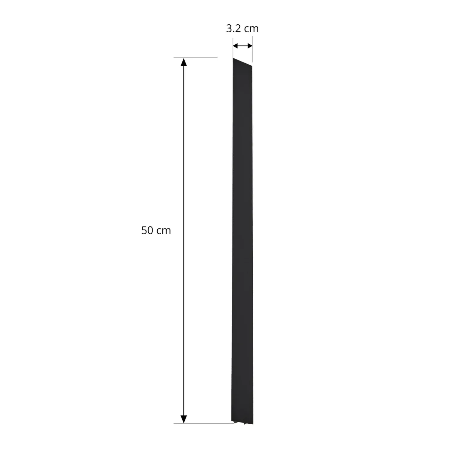 Cubierta Lindby Linaro, negra, sistema de riel monofásico, 50 cm