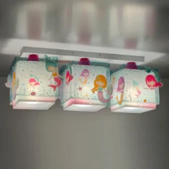 Dalber Mermaids plafón, sirenas, 3 luz