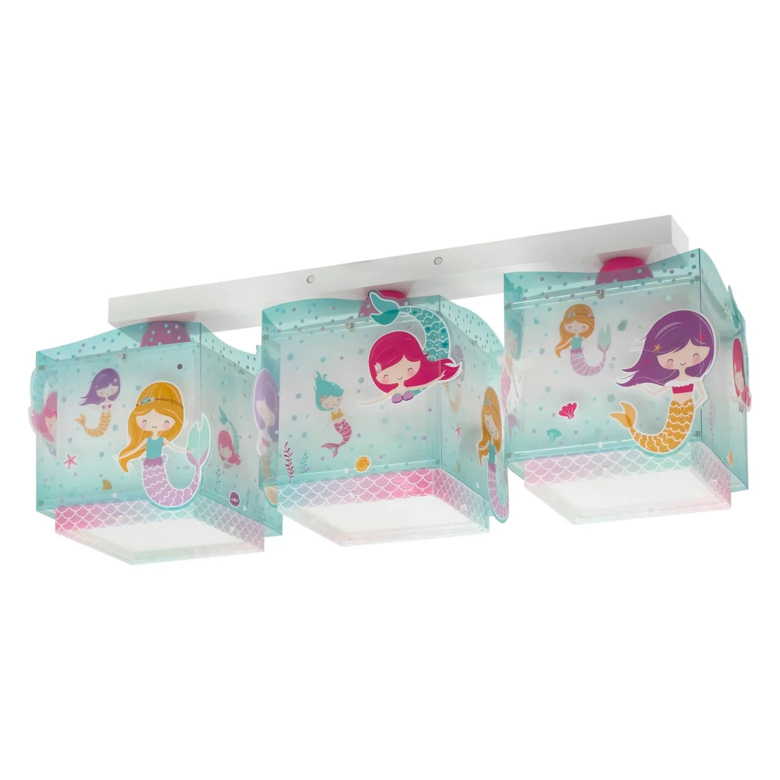 Dalber Mermaids plafón, sirenas, 3 luz