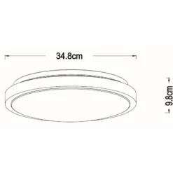 Dasher Plafón LED, blanco, Ø 34,8 cm, 2700 K, IP44