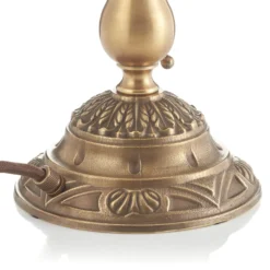 Decorativa lámpara de mesa Carolin de latón