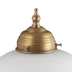 Decorativa lámpara de mesa Carolin de latón