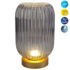 De mesa decorativa LED 5305558 batería gris humo