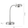 De mesa LED Hensko brazo flexible, dimmer táctil