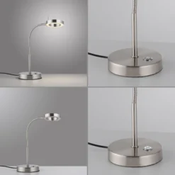 De mesa LED Hensko brazo flexible, dimmer táctil