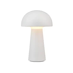 De mesa LED Lennon IP44, batería, touchdim, blanco