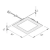 De mueble empotrada LED FAQ 58 acero 5ud 3W 3.000K