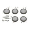 De mueble empotrada LED FAR 58 acero 5ud 3W 3.000K