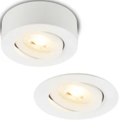 Desi lámpara empotrable LED, blanco, Ø9cm, atenuable, 3000K