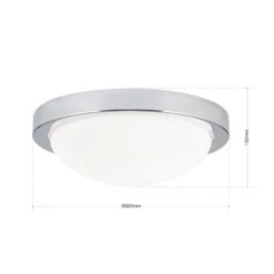 Discreto plafón MINEA de 32 cm, cromo
