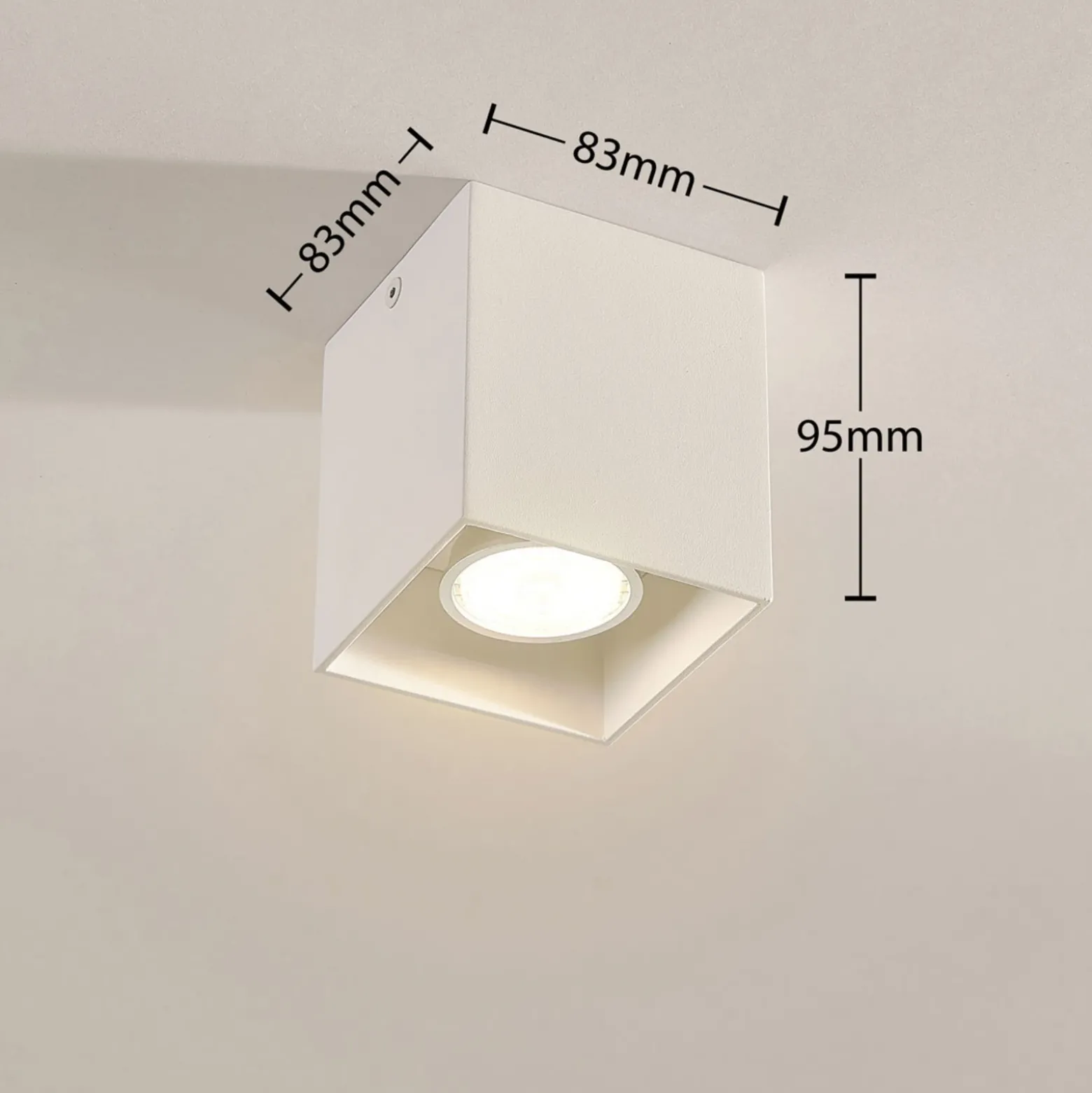 Downlight angular de diseño Carson en blanco